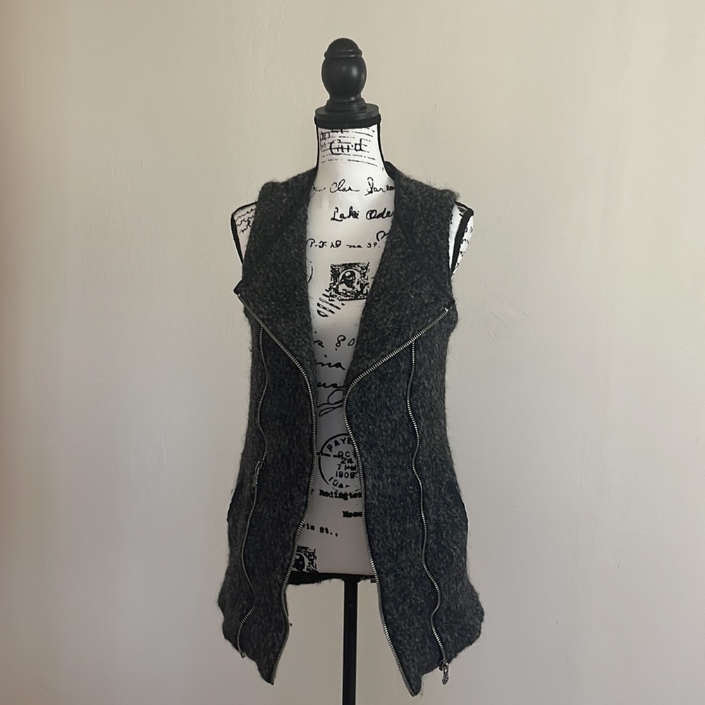 Maison Scotch Soda  Bouclé Wool Moto Vest